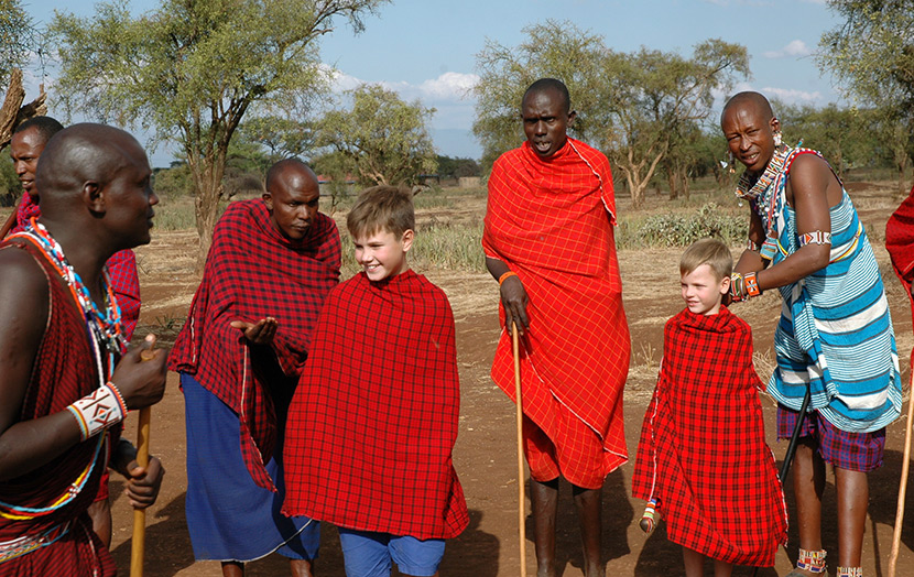 Сафари в Кении с детьми деревня масаев