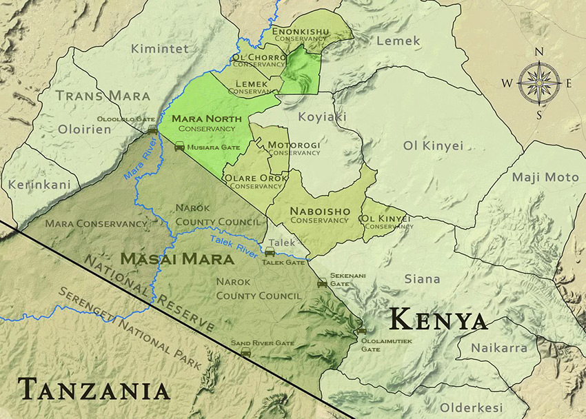 Масаи Мара карта